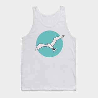 Seagulls in front of turquoise blue sky Tank Top